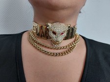 Panther kopf halskette gebraucht kaufen  Wilhelmshaven