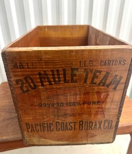 Vintage 20 Mule Team Borax Caixa de Madeira/Pacific Coast Borax Co comprar usado  Enviando para Brazil