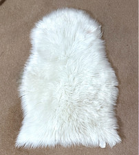 Tapete de área de pele de carneiro pele sintética peluda tapete de pelúcia branco luxo 24” x 36” comprar usado  Enviando para Brazil