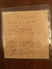 Bigliettino autografo giuseppe usato  Milano