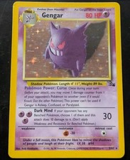 Gengar 5/62 fóssil holográfico raro cartão Pokemon MP comprar usado  Enviando para Brazil