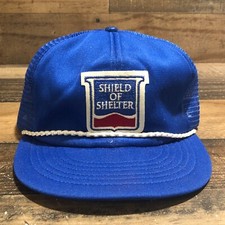 Boné caminhoneiro Snapback chapéu seguro abrigo vintage masculino azul feito nos EUA anos 80 - LEIA comprar usado  Enviando para Brazil