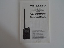 Yaesu 8gr instruction for sale  CRAIGAVON