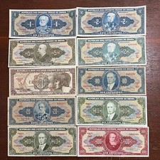 Lote 10 notas do Brasil - Cédulas Antigas do Brasil - Cruzeiros - 074194, usado comprar usado  Brasil 