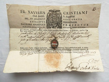 Certificato reliquiario con usato  Italia