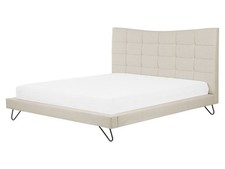Polsterbett beige leinenoptik gebraucht kaufen  Wietzendorf