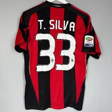 CAMISA DE FUTEBOL MILÃO 2010 2011 CASA ADIDAS P96288 #33 T. SILVA comprar usado  Enviando para Brazil