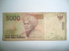 Banconota 5.000 rupiah usato  Reggio Calabria