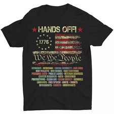 Camiseta unissex Hands Off Protest segurança social e protesto médico comprar usado  Enviando para Brazil