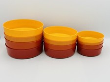 Conjunto vintage de 18 tampas de recipientes Tupperware cores colheita outono tigelas maravilhas comprar usado  Enviando para Brazil