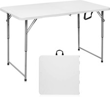 Usado, Mesa dobrável portátil Bylible 4 pés plástico resistente dobrável ao meio #R01 comprar usado  Enviando para Brazil