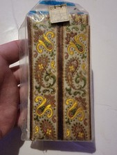 Fita de renda vintage com acabamento jacquard bordada trança paisley anos 80 vintage nos comprar usado  Enviando para Brazil
