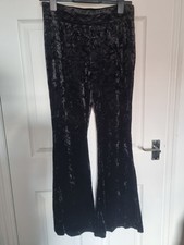 Black velvet flared for sale  MANCHESTER