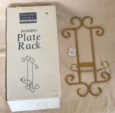 Welcome Home ~Rack de Placa Decorativa #13230 Rack de Placa Única ~ Acabamento Dourado ~ Novo com etiquetas, usado comprar usado  Enviando para Brazil