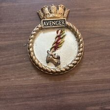 Hms avenger crest for sale  WESTON-SUPER-MARE