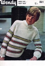 fairisle knitting pattern child for sale  ALEXANDRIA