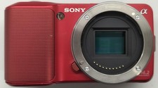 Câmera Digital Sony Alpha NEX-C3 Sem Espelho Compacta Vermelha Apenas Japonesa Usada comprar usado  Enviando para Brazil