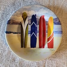 Surfboard Plate Multicolor Vibrant 11.75" Melamine Sakura Evolution P. Brent , usado comprar usado  Enviando para Brazil