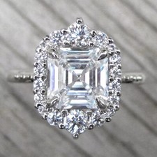 Moissanite floral engagement for sale  Plainsboro