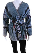 Chaqueta Victoria Leivissa Mujer Bordada Patchwork Cinturón Azul Talla Mediana segunda mano  Embacar hacia Mexico