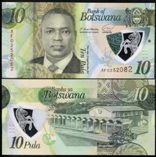 Botsuana 10 Pula 2020 2021 P 36 polímero UNC nova nota, usado comprar usado  Enviando para Brazil