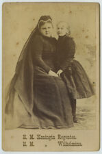Cabinet circa 1890. Pays-Bas. La future reine Wilhelmina et sa mère régente Emma comprar usado  Enviando para Brazil