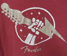 Usado, Camiseta masculina Lucky Brand Fender guitarra XL algodão borgonha rock gola redonda comprar usado  Enviando para Brazil