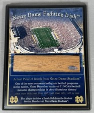 Placa irlandesa de luta Notre Dame 8x10 autêntica peça de banco de estádio Steiner comprar usado  Enviando para Brazil