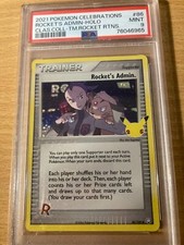 PSA9 Rocket's admin holo 2021 celebrações Pokemon comprar usado  Enviando para Brazil
