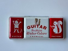 Usado, Vintage Fábrica de Guitarra Cores de Água Brilhantes em Estanho Colecionável, Conjunto Infantil Usado comprar usado  Enviando para Brazil