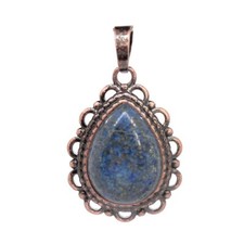 Pingente antigo de bronze gota d'água pedra cristal ametista natural joia de quartzo comprar usado  Enviando para Brazil
