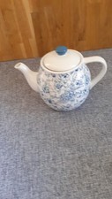 Blue floral teapot for sale  WREXHAM