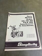 Simplicity snowthrower parts for sale  Allentown