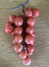 Uvas de alabastro grande pedra de mármore vintage MCM vermelho aglomerado cor melancia 8” comprar usado  Enviando para Brazil