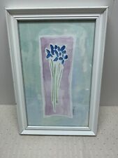Framed floral print for sale  Drain