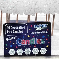 50 palitos de vela de floco de neve glitter branco aniversário show congelado tema bolo festa comprar usado  Enviando para Brazil