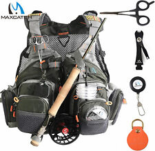 Colete de malha Maxcatch pesca com mosca (colete/estilingue/mochila) tamanho ajustável comprar usado  Enviando para Brazil