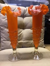 Pair orange vintage for sale  RIPON