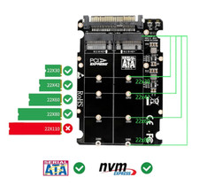 Placa conversor chave NVMe PCIe SATA SSD para U2 U.2 adaptador NGFF M2 M.2 SFF 8639 M B comprar usado  Enviando para Brazil