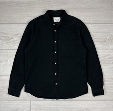 Camisa masculina preta de flanela portuguesa de algodão com botões tamanho G comprar usado  Enviando para Brazil