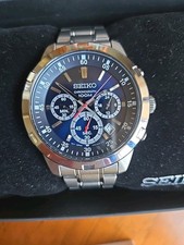 NOVO RELÓGIO SEIKO 4T53-OOCO CRONÓGRAFO AÇO INOXIDÁVEL 100M - Nova Bateria comprar usado  Enviando para Brazil