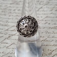 Bague Ancienne 1900 Argent et Marcassites T49 Silver French Ring Last 19thC, usado comprar usado  Enviando para Brazil