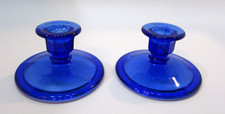 cobalt blue candle holders for sale  Hensel