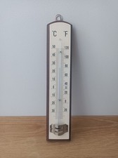 Vintage wooden thermometer for sale  STOURBRIDGE