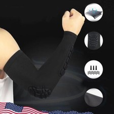 Suporte de cotovelo elástico à prova de colisão basquete absorver suor braço manga almofada protetor comprar usado  Enviando para Brazil
