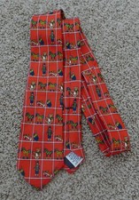 Gravata Gap Pure Silk Red Toys 100% seda juvenil infantil vintage feita nos EUA feriado, usado comprar usado  Enviando para Brazil