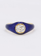 Bague solitaire jaune d'occasion  Paris III