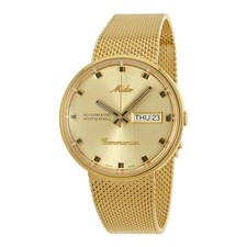Relógio unissex automático folheado a ouro amarelo Mido Commander M8429.3.22.13 comprar usado  Enviando para Brazil
