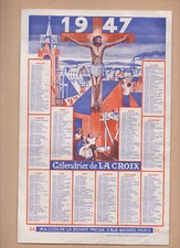 Calendrier 1947 croix d'occasion  Lectoure