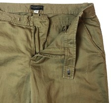 Calça de linho vintage Banana Republic tamanho 14 cáqui marrom perna larga bolsos casual comprar usado  Enviando para Brazil